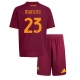 AS Roma Gianluca Mancini #23 Replike Domaci Dres za djecu 2025-26 Kratak Rukav (+ Kratke hlače)